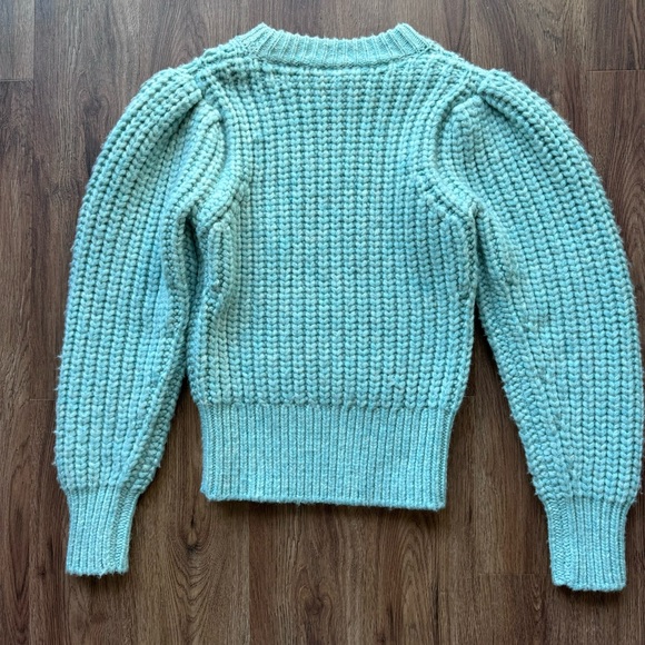 ISABEL MARANT Pacey Merino Wool Knit Sweater Blue-LT 36 Italy - Picture 16 of 17